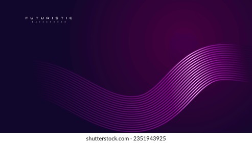 abstract futuristic modern background with circle glowing pink lines