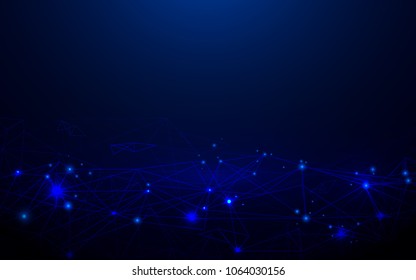 Abstract futuristic Molecules lines circuit board technology concept background