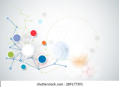 Abstract futuristic - Molecules technology background. Illustration Vector design digital technology concept. Blank space for your design
