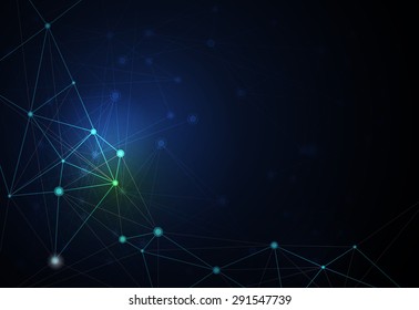 Abstract futuristic - Molecules technology background. Illustration Vector design digital technology concept