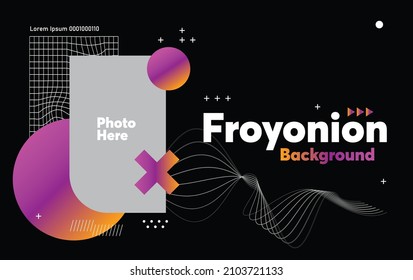 Resumen futurista - Tecnología de moléculas con formas geométricas sobre fondo oscuro. Ilustración Concepto de tecnología digital de vectores