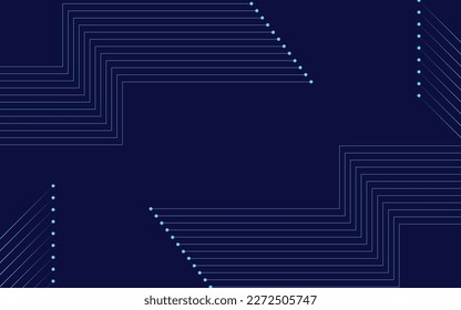 Abstract futuristic - Molecules technology with line art shapes on dark blue background. Illustration Vector design digital technology concept. vector art illustration