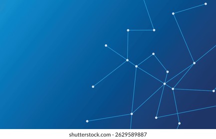 Abstract futuristic molecules technology with line art shapes on dark blue background. Illustration Vector design digital technology concept. vector art illustration