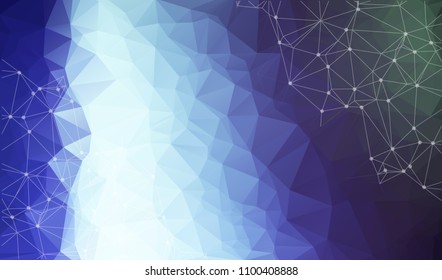 Abstract futuristic - Molecules technology with linear and polygonal pattern shapes on dark blue background. Illustration Vector design digital technology concept