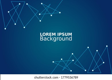 Abstract futuristic Molecules technology on dark blue background. Illustration Vector design template digital technology concept.