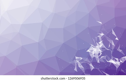 Abstract futuristic - Molecules technology with polygonal shapes on dark blue background. Illustration Vector design digital technology concept. - Vector