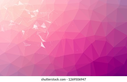 Abstract futuristic - Molecules technology with polygonal shapes on dark blue background. Illustration Vector design digital technology concept. - Vector