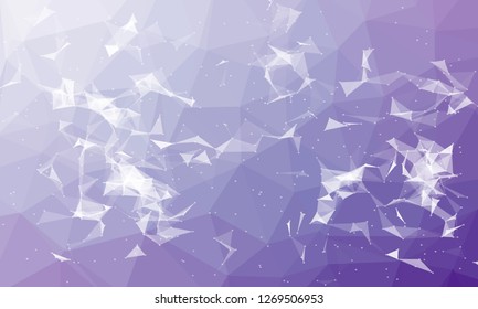 Abstract futuristic - Molecules technology with polygonal shapes on dark blue background. Illustration Vector design digital technology concept. - Vector