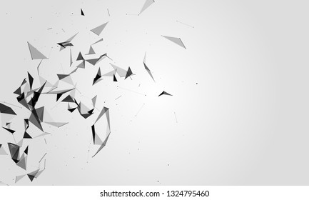 Abstract futuristic - Molecules technology with polygonal shapes on dark blue background. Illustration Vector design digital technology concept. - Vector