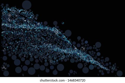 Abstract futuristic - Molecules technology with polygonal  on dark background. Illustration Vector design digital technology concept