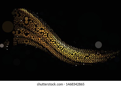 Abstract futuristic - Molecules technology with polygonal  on dark background. Illustration Vector design digital technology concept
