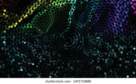 Abstract futuristic - Molecules technology with polygonal  on dark background. Illustration Vector design digital technology concept