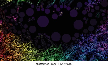 Abstract futuristic - Molecules technology with polygonal  on dark background. Illustration Vector design digital technology concept