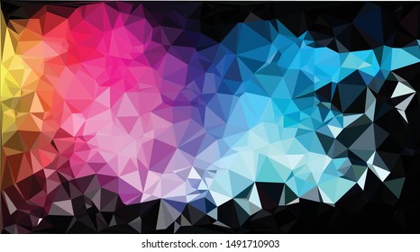 Abstract futuristic - Molecules technology with polygonal  on dark background. Illustration Vector design digital technology concept