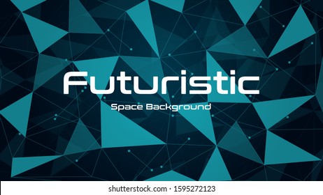 Abstract futuristic - Molecules technology with polygonal shapes on dark blue background. Illustration Vector design digital technology concept. Creative modern background