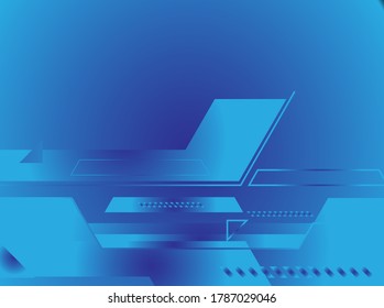 Abstract futuristic - Molecules technology with polygonal shapes on dark blue background. Illustration Vector design digital technology concept.
