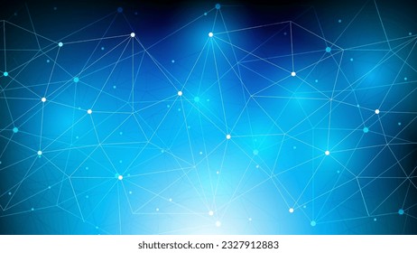 Abstract futuristic - Molecules technology with polygonal shapes on dark blue background. Illustration Vector design digital technology concept. Global network connection.	

