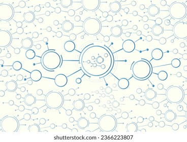 Abstrakte futuristische Technologie - Molecules Technologie mit polygonalen Formen auf weißem Hintergrund. Illustration Vectordesign digital technology concept. Design der Internetverbindung für Website.