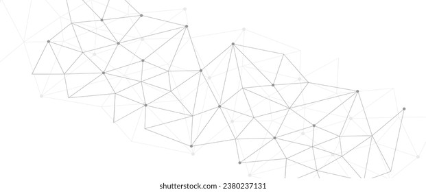 Abstract futuristic - Molecules technology with polygonal shapes on white background. Illustration Vector design digital technology concept. Global network connection.
