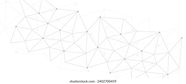 Abstract futuristic - Molecules technology with polygonal shapes on white background. Illustration Vector design digital technology concept. Global network connection.	
