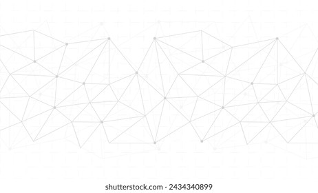 Abstract futuristic - Molecules technology with polygonal shapes on white background. Illustration Vector design digital technology concept. Global network connection.