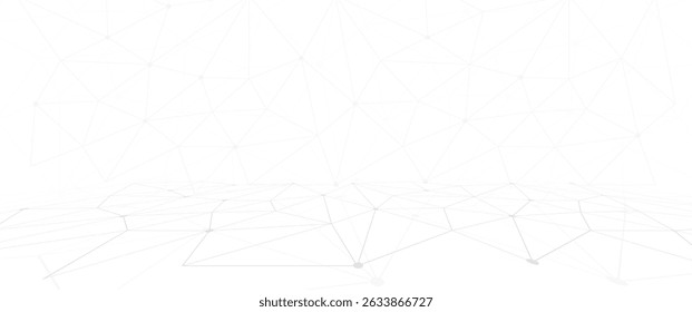 Abstract futuristic - Molecules technology with polygonal shapes on white background. Illustration Vector design digital technology concept. Global network connection.