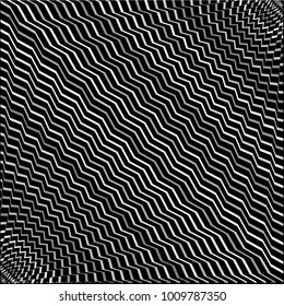 Abstract futuristic monochrome striped background. Vector illustration