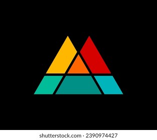 abstract futuristic mountain geometry logo