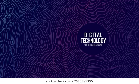 Abstract futuristic moving line particles technology background. Cyber big data flow particles. Concept of Artificial Intelligence. Big Data and deep learning. Vector illustration.