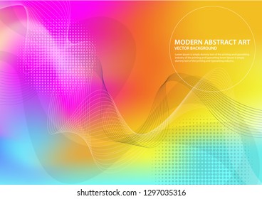 Abstract Futuristic multi colors technology abstract background - vector, Illustration