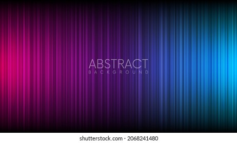 Abstract futuristic neon backgound. Vertical stripes in neon colors with fade effect. Many random transparent overlapped lines. Vector backgound
