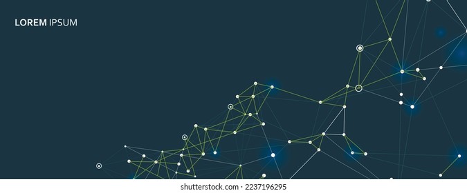 Abstract futuristic network. Connect technology dots and lines. Vector illustration.