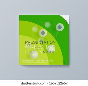 Abstract futuristic network shapes. The abstract minimalistic vector illustration of the editable layout. High tech background. Two creative covers design templates for square brochure. Vector