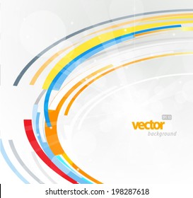 Abstract futuristic orange 3D circle. 