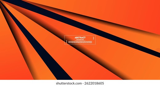 Abstrakter futuristischer orangefarbener Hintergrund. Einfaches überlappendes Muster mit Schatten. Vektor EPS10