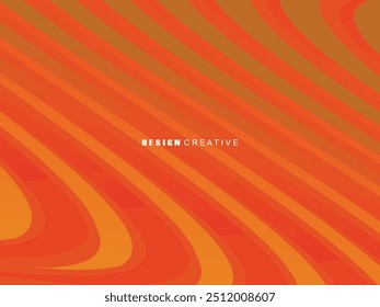 Abstract futuristic orange background with wave design. Realistic 3d wallpaper with luxurious flowing lines. Perfect background for posters, websites, brochures, banners, apps, etc.