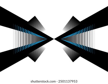 Abstract futuristic pattern on white. Vector technological background from striped rays. For covers, packaging, advertising. Sports illustration. Digital background