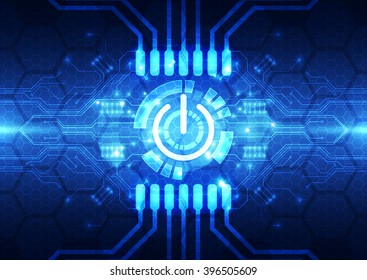 Abstract futuristic power technology background. Illustration Vector