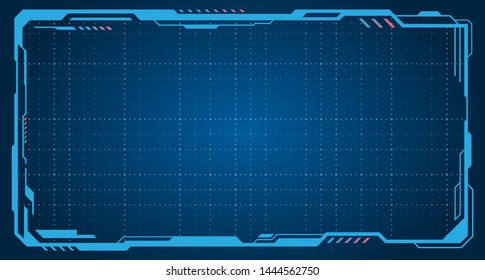 Abstract Futuristic Presentation Empty Frame, Technology Display