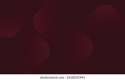 abstract futuristic purple glowing rounded stripe lines on dark purple background.