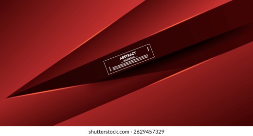 Abstract futuristic red background with light and shadow. Vector Eps10