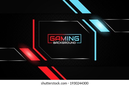 Abstract Futuristic Red Blue Gaming Background Stock Vector (Royalty ...
