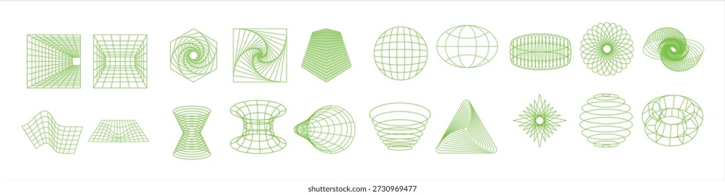 Conjunto de elementos de forma futurista abstracto 