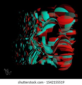 Abstract futuristic shape made of small transparent particle explosion. Optical art geometric  background with high speed of motion. Futuristic vector illustration isolated on black