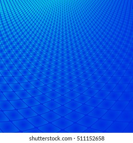 Abstract futuristic shiny and glossy blue lights, perspective surface background. Ideal for technology concept futuristic cover works or presentation background designs.