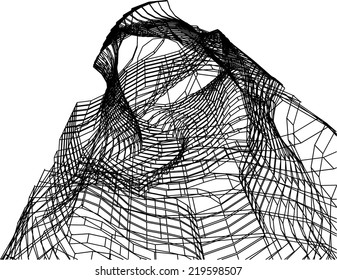 abstract futuristic skyscraper architecture 