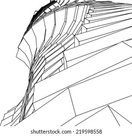 abstract futuristic skyscraper architecture 