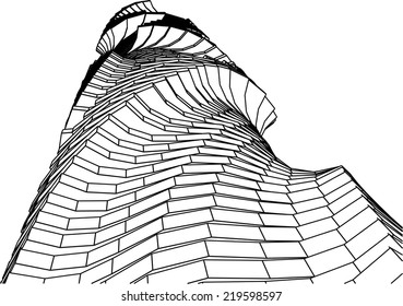 abstract futuristic skyscraper architecture 