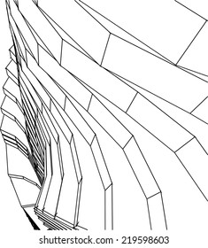 abstract futuristic skyscraper architecture 