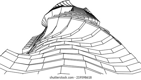 abstract futuristic skyscraper architecture 